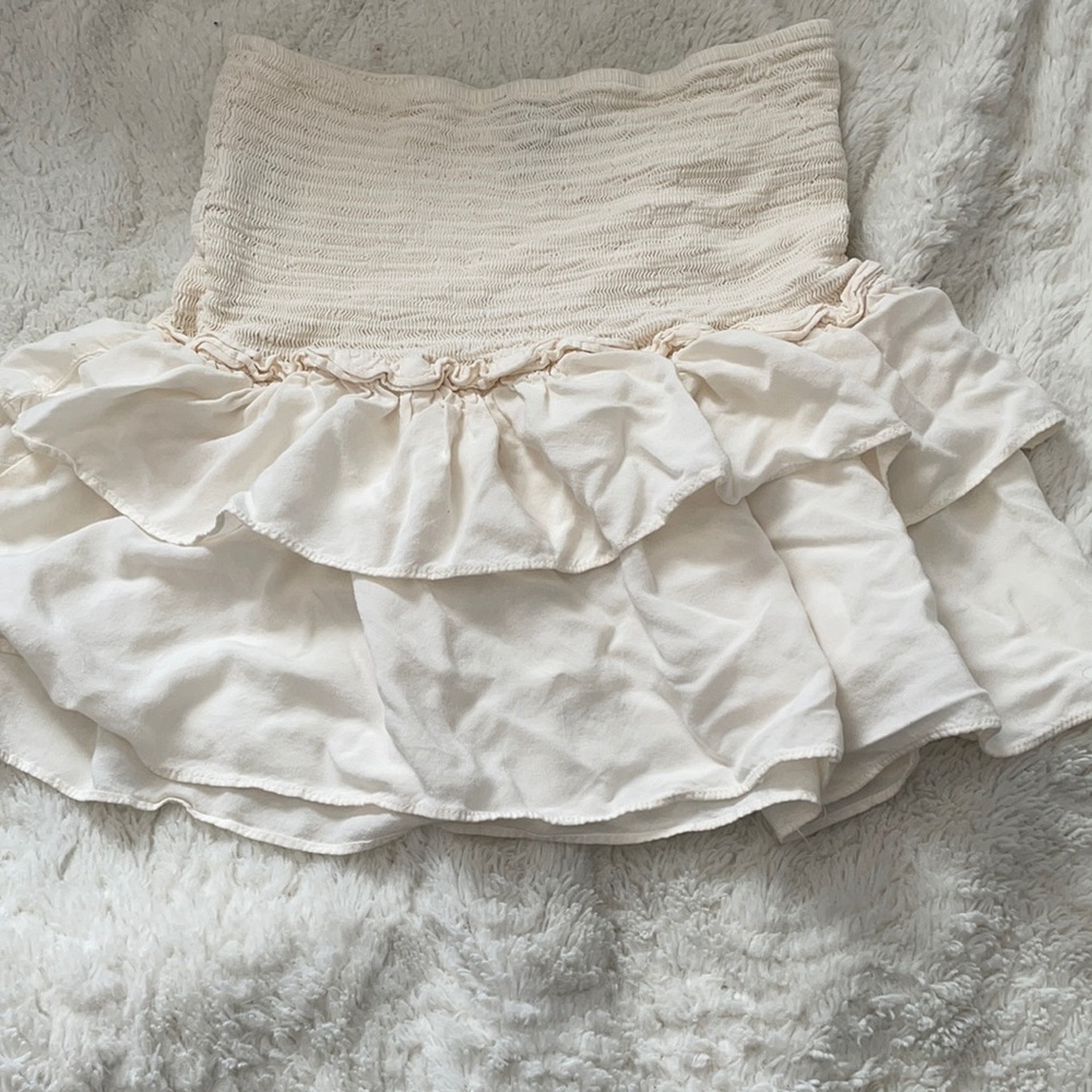 Flowy Cream Forever 21 Skirt